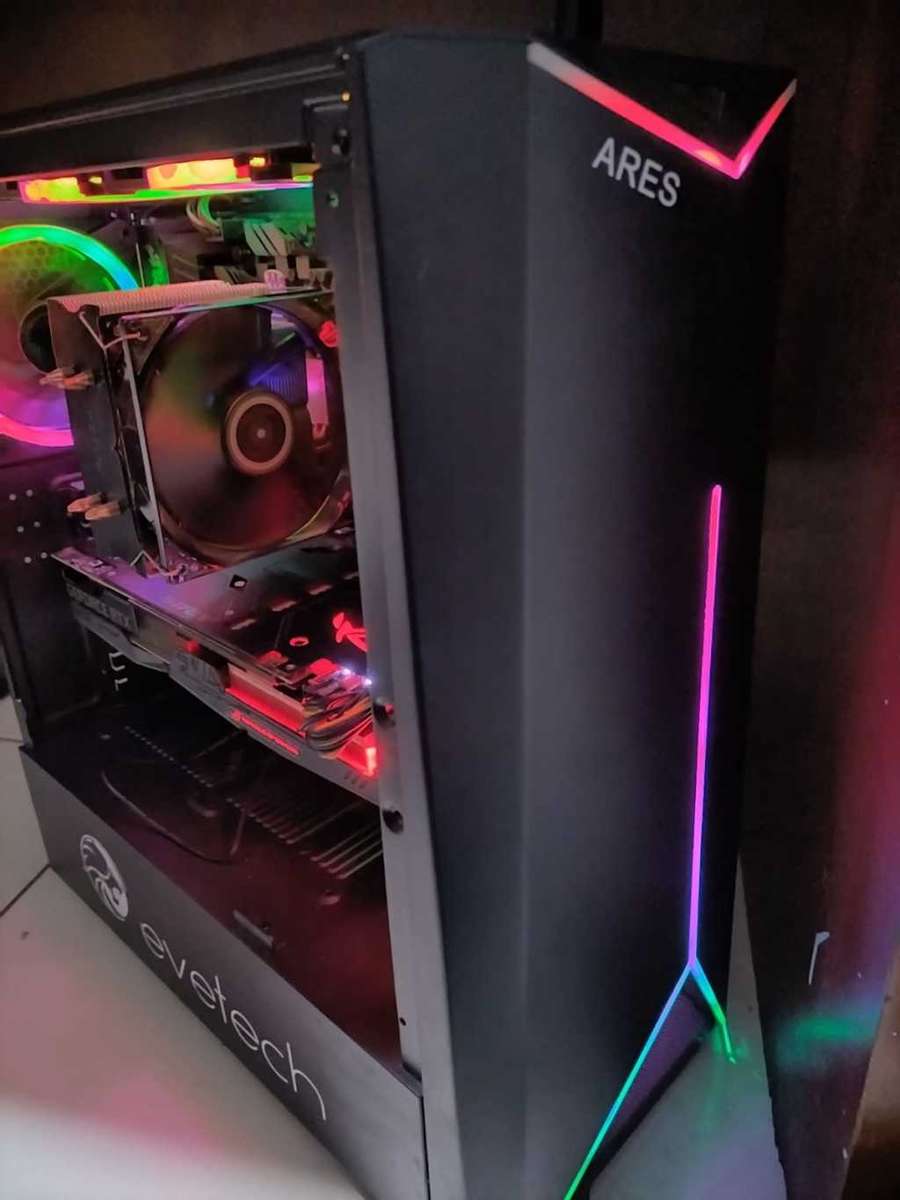AMD Ryzen 5 2600X six core - NVIDIA GeForce RTX 2060 - Gaming PC - Tower and Monitor