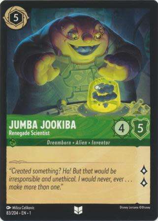 Disney Lorcana Trading Card Game - Jumba Jookiba - Renegade Scientist - 83/204 - Uncommon The First