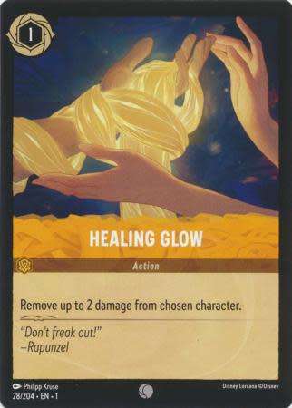 Disney Lorcana Trading Card Game - Healing Glow - 28/204 - Common The First Chapter