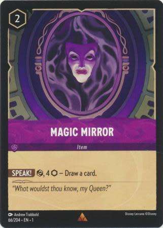 Disney Lorcana Trading Card Game - Magic Mirror - 66/204 - Rare The First Chapter