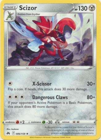 Pokemon Trading Card Game - Scizor - 086/159 - Rare Crown Zenith
