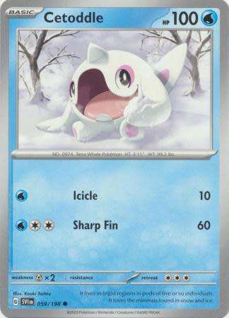 Pokemon Trading Card Game - Cetoddle - 059/198 - Common Scarlet & Violet (Base Set)