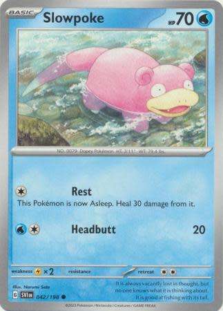 Pokemon Trading Card Game - Slowpoke - 042/198 - Common Scarlet & Violet (Base Set)