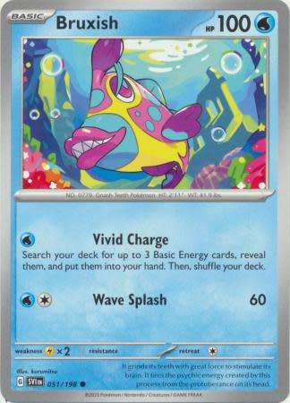 Pokemon Trading Card Game - Bruxish - 051/198 - Common Scarlet & Violet (Base Set)
