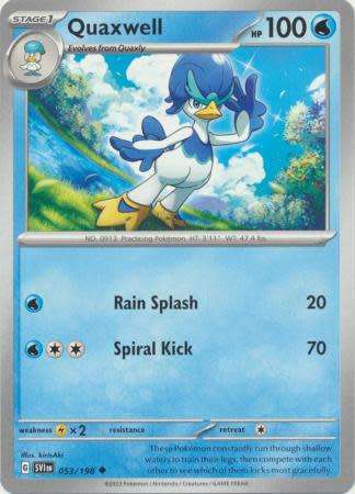 Pokemon Trading Card Game - Quaxwell - 053/198 - Uncommon Scarlet & Violet (Base Set)