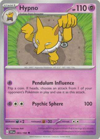 Pokemon Trading Card Game - Hypno - 083/198 - Uncommon Scarlet & Violet (Base Set)