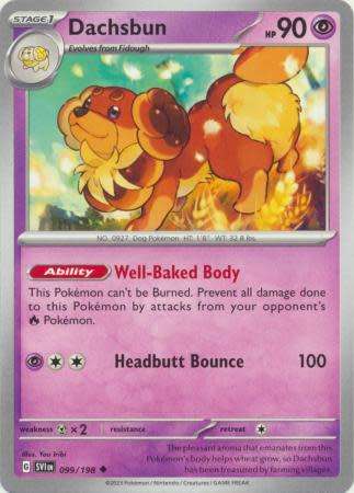 Pokemon Trading Card Game - Dachsbun - 099/198 - Uncommon Scarlet & Violet (Base Set)