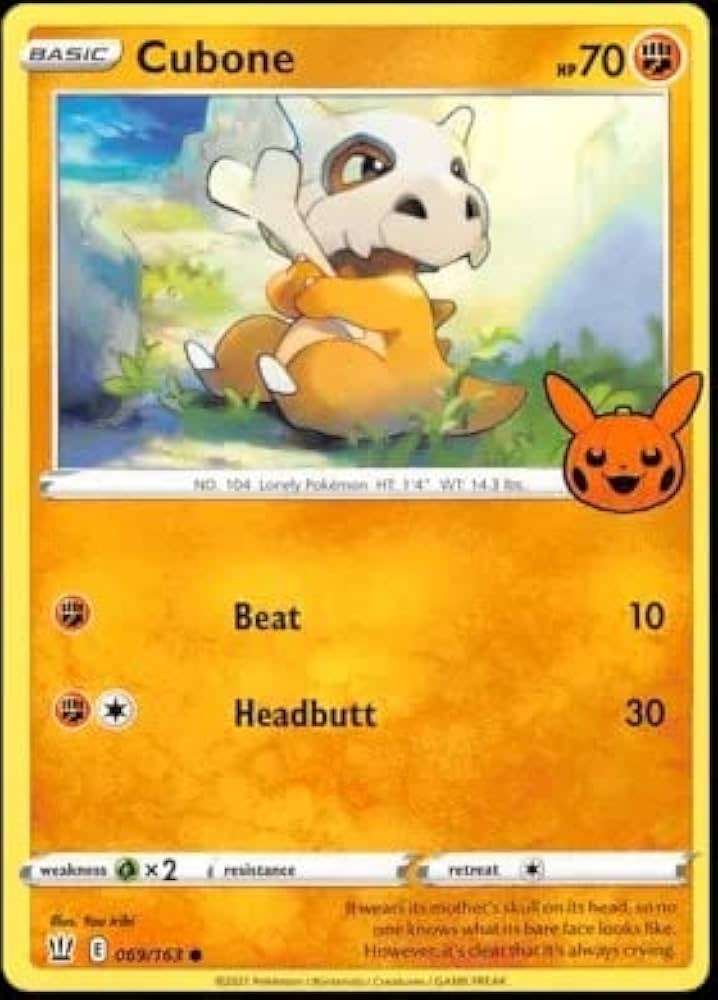 Pokemon Trading Card Game - Cubone - 069/163 - Common Trick or Trade 2022 Promo