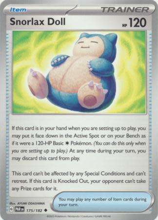 Pokemon Trading Card Game - Snorlax Doll - 175/182 - Uncommon Scarlet & Violet: Paradox Rift