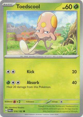 Pokemon Trading Card Game - Toedscool - 016/182 - Common Scarlet & Violet: Paradox Rift