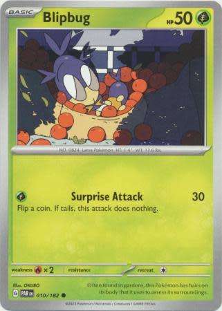 Pokemon Trading Card Game - Blipbug - 010/182 - Common Scarlet & Violet: Paradox Rift