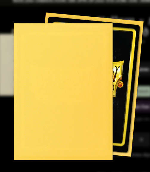 Pokemon TCG storage - Dragon Shield Sleeves Yellow - Matte Sleeves - Standard Size (100)