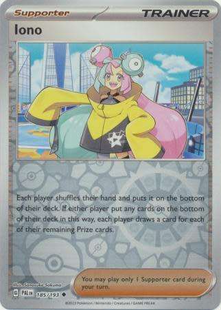 Pokemon Trading Card Game - Iono - 185/193 - Uncommon Reverse Holo Scarlet & Violet: Paldea Evolved