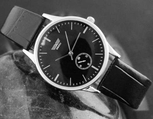 Wfuture Fashion Man Woman Quartz Electronic Analog Leather Band Strip Wrist Watch