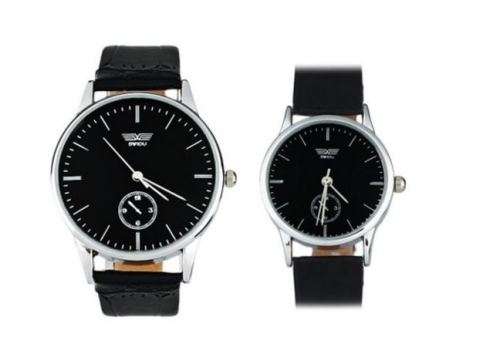 Wfuture Fashion Man Woman Quartz Electronic Analog Leather Band Strip Wrist Watch