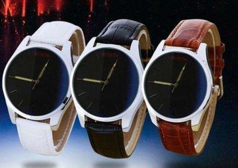 Smart Leather Wrist Watch