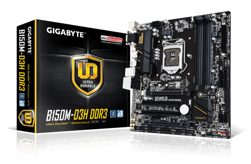 Gigabyte GA-B150M-D3H DDR3 Intel B150 Socket 1151 Micro-ATX Motherboard - Gigabyte