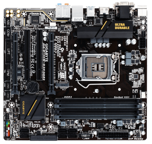 Gigabyte GA-B150M-D3H DDR3 Intel B150 Socket 1151 Micro-ATX Motherboard - Gigabyte