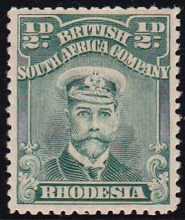 BSAC - KGV ADMIRAL, 1/2D BLUE GREEN SINGLE STAMP, FINE U/M - CV:R180 PLUS!!!!!