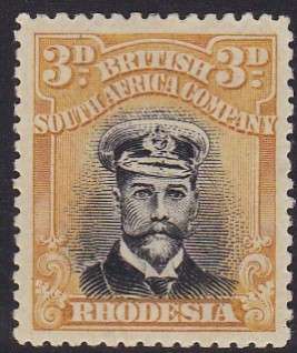 BSAC - KGV ADMIRAL, 3D BLACK & OCHRE SINGLE (DIE 3; PERF 14), M/M (LARGE HINGE) - CV:R250!!!!!