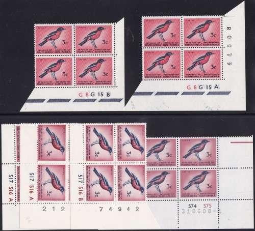 RSA - 1ST DEF ISSUE, 3c SHRIKE, ASSORTED CONTROLS, U/M & A FEW MOUNTED IN MARGIN - ALL FINE!!!!!
