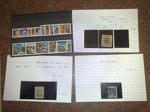 INTERESTING LITTLE JOBLOT TO CLEAR,CARDS,PACKETS,STOCK PAGE ETC-SEE PHOTOS