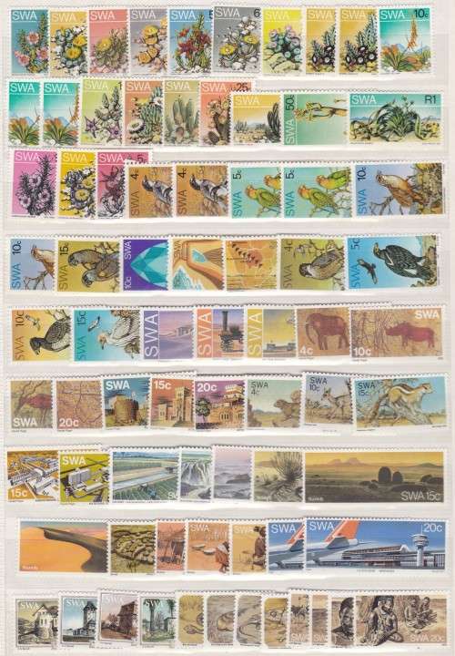 SWA - NICE ASSORTMENT OF SINGLES & SINGLE SETS ON ALBUM PAGE, ALL SUPERB U/M - GOOD VALUE LOT!!!!!