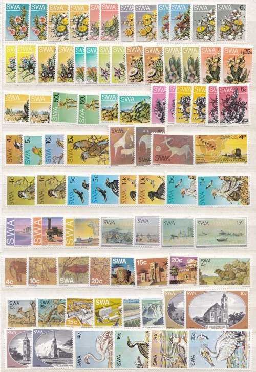 SWA - NICE ASSORTMENT OF SINGLE SETS ON ALBUM PAGE, ALL SUPERB U/M - GOOD CV!!!!!