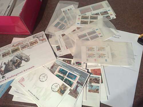 TWO BOX JOBLOT TO CLEAR,MAINLY SWA,NAMIBIA,CONTROLS,FDC,ALBUMS,ETC,LOTS!!!