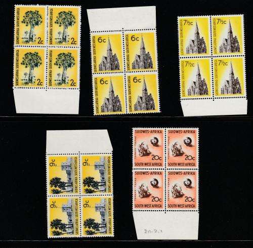 SWA-1ST DECIMAL DEF-ASSORTED BLOCKS,HIGH CV R2090-ALL FINE UM,IDENTIFIED ISSUES