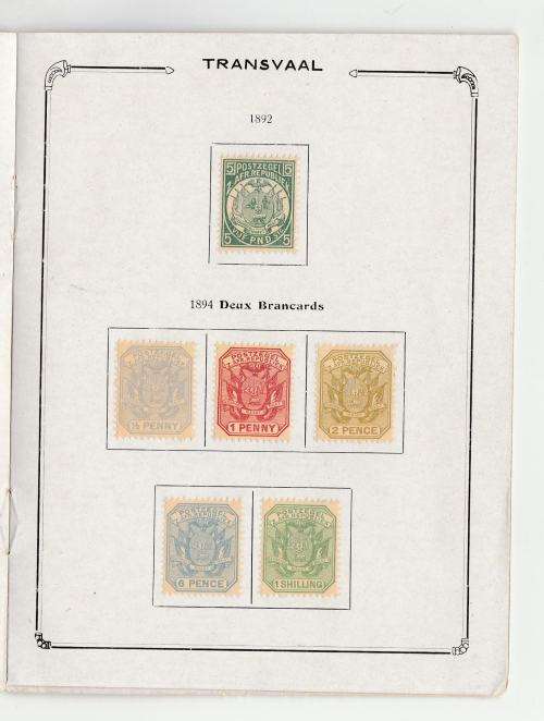 TRANSVAAL/ZAR-BOOK "TIMBRES DU TRANSVAAL"-WITH COMPLETE SETS TO 5 POUNDS-FINE MM