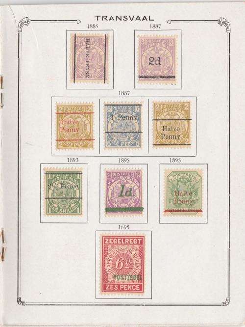 TRANSVAAL/ZAR-BOOK "TIMBRES DU TRANSVAAL"-WITH COMPLETE SETS TO 5 POUNDS-FINE MM