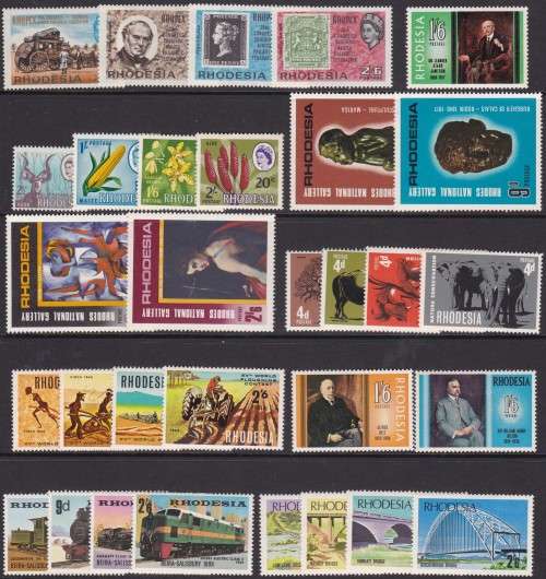 RHODESIA - NICE ASSORTMENT OF SINGLE ON PAGE (SOME IN SETS), ALL SUPERB U/M - GOOD VALUE!!!!!