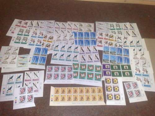 RHODESIA-ASSORTED EXCESS CONTROLS,IMPRINTS,SHEET NO BLOCKS-36 IN TOTAL-GOOD VALUE,UM FINE