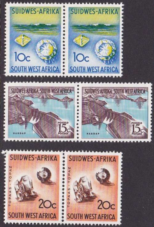 SWA - 1ST DECIMAL DEF ISSUE, SCARCE GROUP 5, 10c & 15c & 20c PAIRS, ALL U/M - HIGH CV:R1290!!!!!