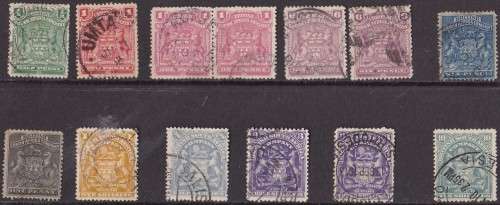 BSAC RHODESIA - NICE ASSORTMENT OF SINGLES TO 2/6 & 3/ & 10/ - ALL FAIR USED!!!!!