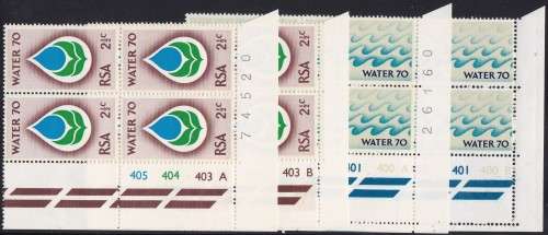 RSA - WATER 70, SET OF 4 CONTROL BLOCKS (A&B PANES) - FINE U/M!!!!!