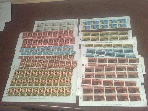 ZIMBABWE-SCOUTS,POST OFFICE AND TB-FULL SETS OF A-B PANES,COMPLETE IMPRINT,CONTROL BLOCKS-ALL UM