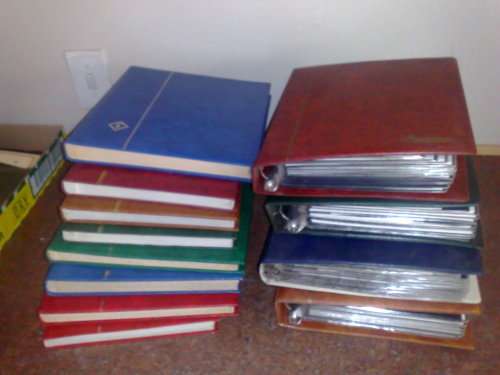 LARGE COLLECTION TO CLEAR-8 STOCKBOOKS PLUS 4 FDC ALBUMS-SOME RUST INTRUSION AND SOILING-