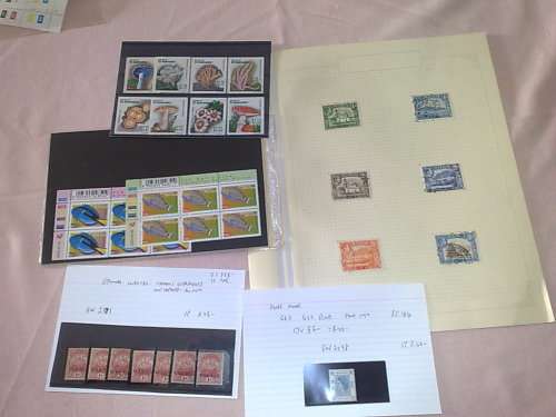 GLORY LOT TO CLEAR-CARDS,SLEEVES,PAGES,,ODDS-40  ITEMS IN TOTAL-PLUS STOCKBOOK FULL-BARGAIN LOT