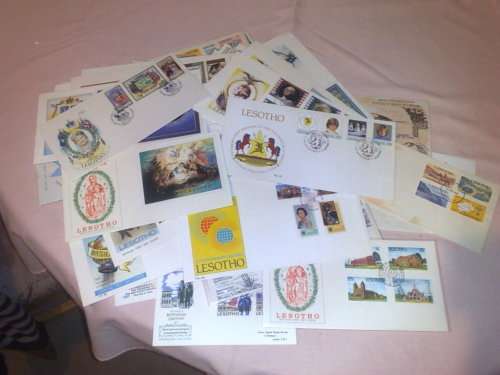 LESOTHO-CLEARANCE LOT OF 50 FDC/COVERS -FINE ,CLEAN,SOME IN SETS-GOOD VALUE