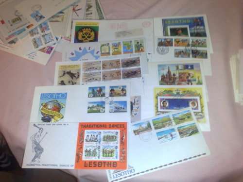 LESOTHO-CLEARANCE LOT OF 50 FDC/COVERS -FINE ,CLEAN,SOME IN SETS-GOOD VALUE