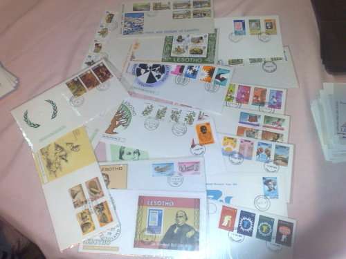 LESOTHO-CLEARANCE LOT OF 50 FDC/COVERS -FINE ,CLEAN,SOME IN SETS-GOOD VALUE
