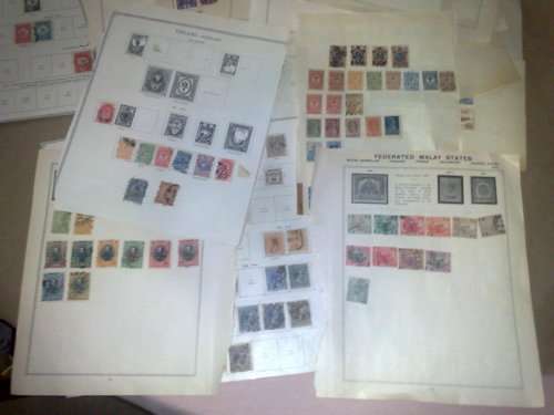 WORLDWIDE CLEARANCE-70 OLD PAGES-PAY FOR 50,GET 20 FREE-FROM OLD ALBUMS,MIXED COND