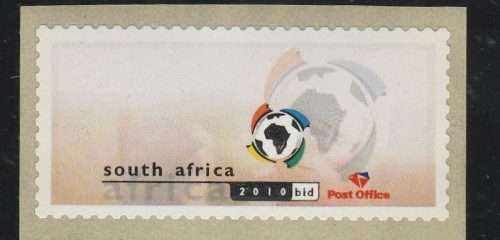 RSA-FIFA 2010 SOCCER WORLD CUP-VIRTUAL STAMP,NO VALUE PRINTED,FINE UM-SELF ADHESIVE