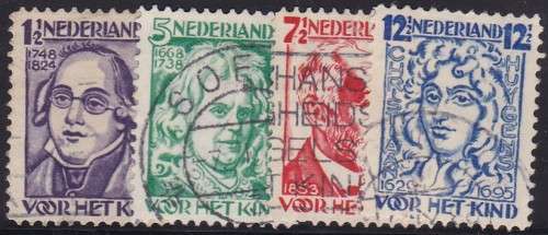 NETHERLANDS - 1928 CHILD WELFARE, FINE USED SET OF 4 SINGLES - CV:R180!!!!!