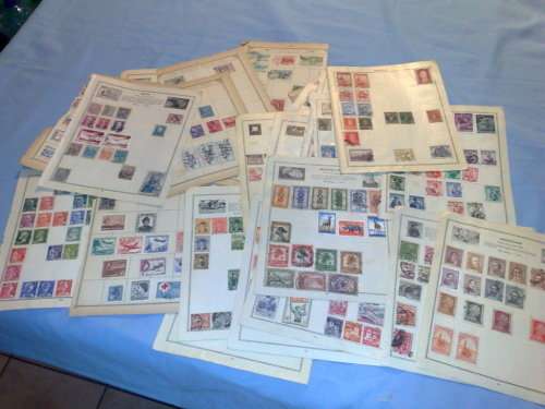 WORLDWIDE CLEARANCE-35 PAGES from OLD ALBUMS,MAINLY CLEAN-NOT CHECKED!!