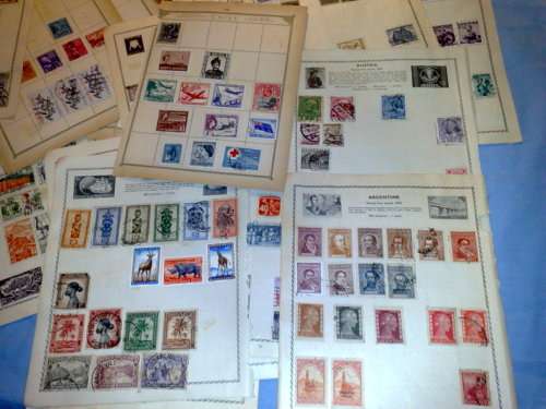 WORLDWIDE CLEARANCE-35 PAGES from OLD ALBUMS,MAINLY CLEAN-NOT CHECKED!!