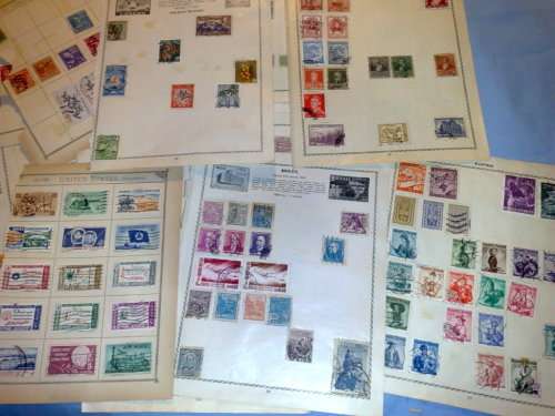 WORLDWIDE CLEARANCE-35 PAGES from OLD ALBUMS,MAINLY CLEAN-NOT CHECKED!!