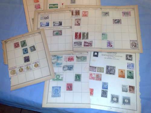 WORLDWIDE CLEARANCE-35 PAGES from OLD ALBUMS,MAINLY CLEAN-NOT CHECKED!!